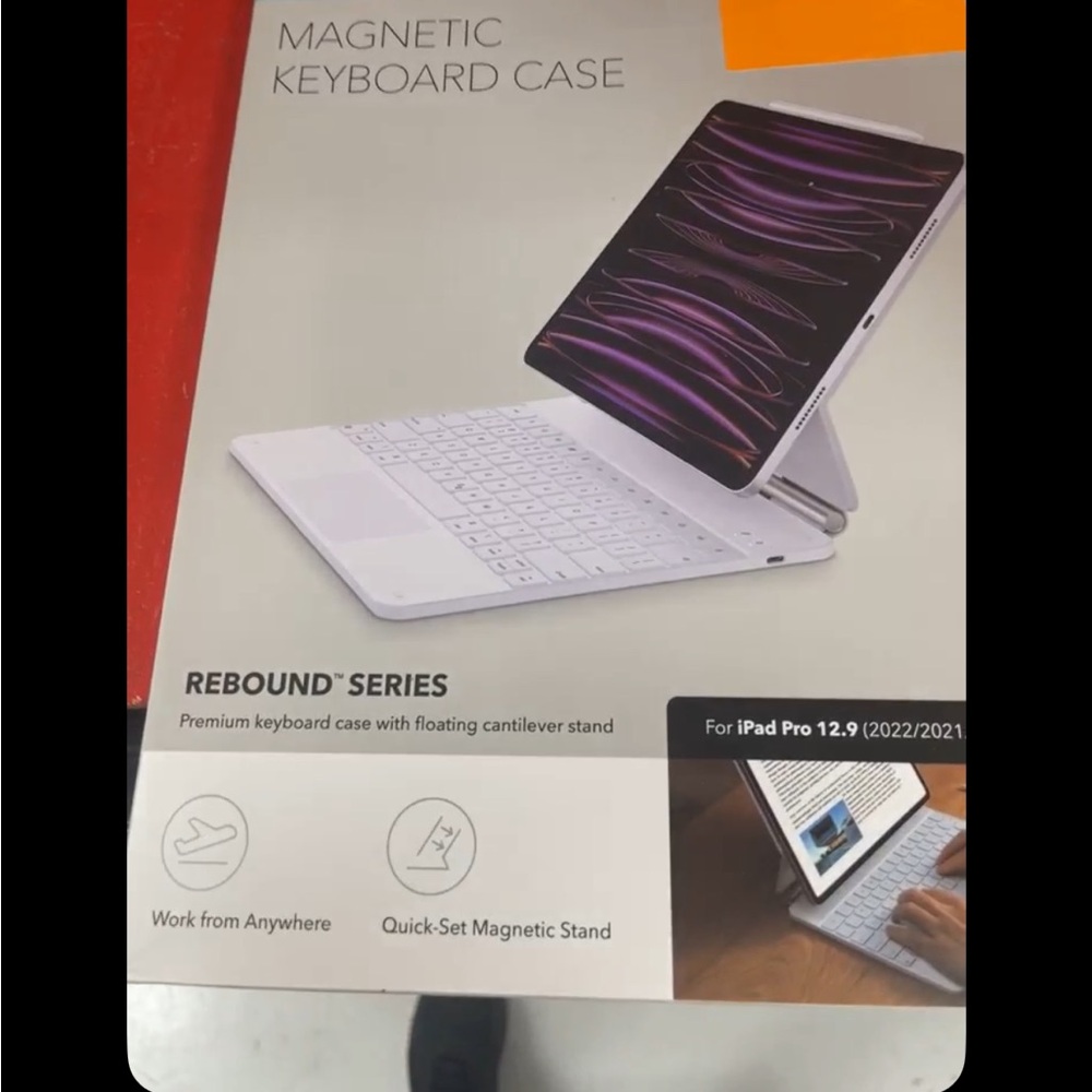 Magnetic Keyboard Case for iPad Pro 12.9" - White